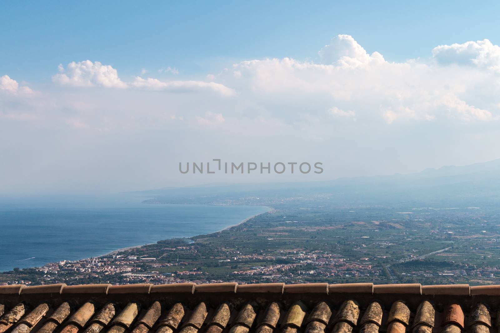 View of Castelmola very beautiful town in Sicily