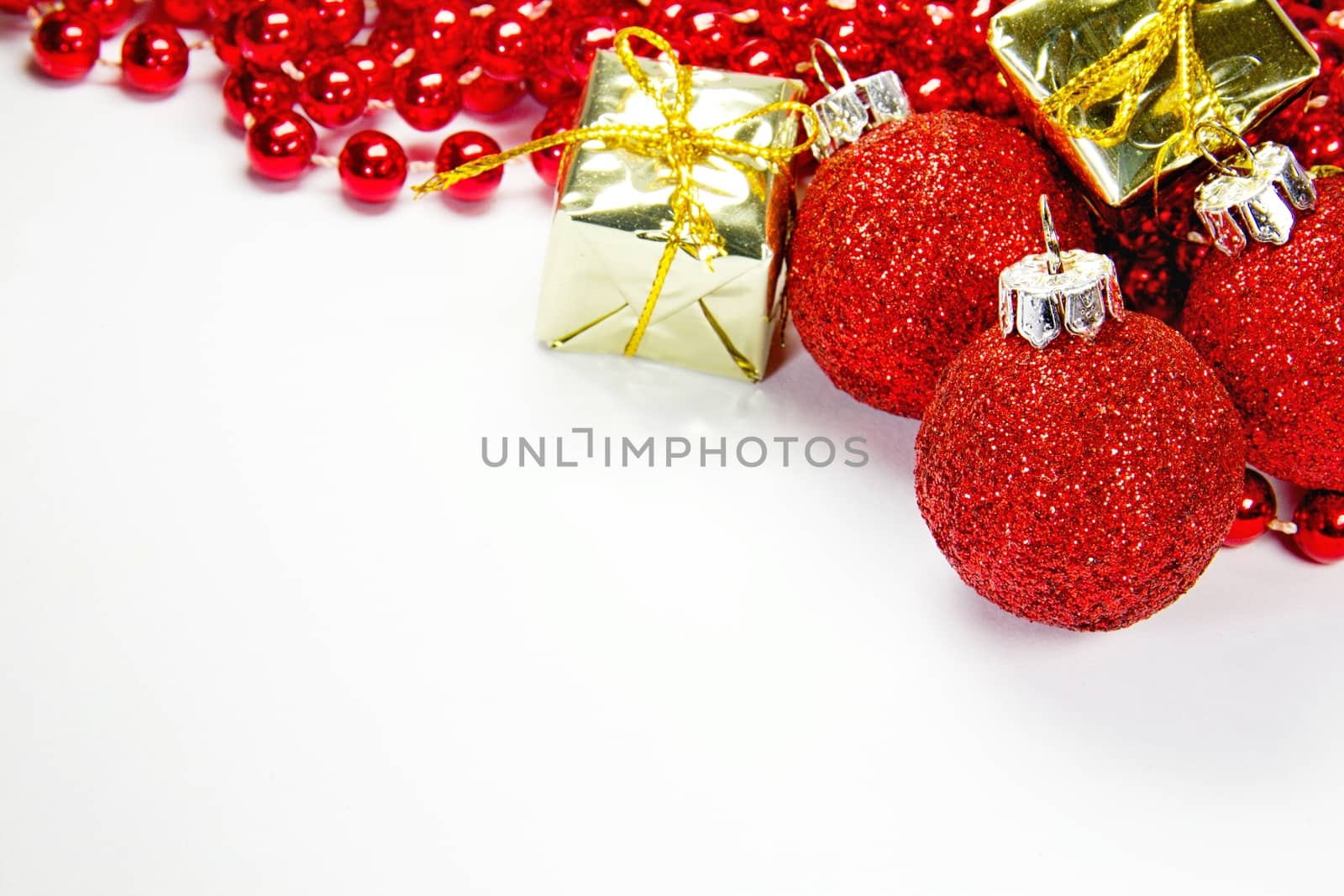 Photo shows closeup details of Christmas decorative background.