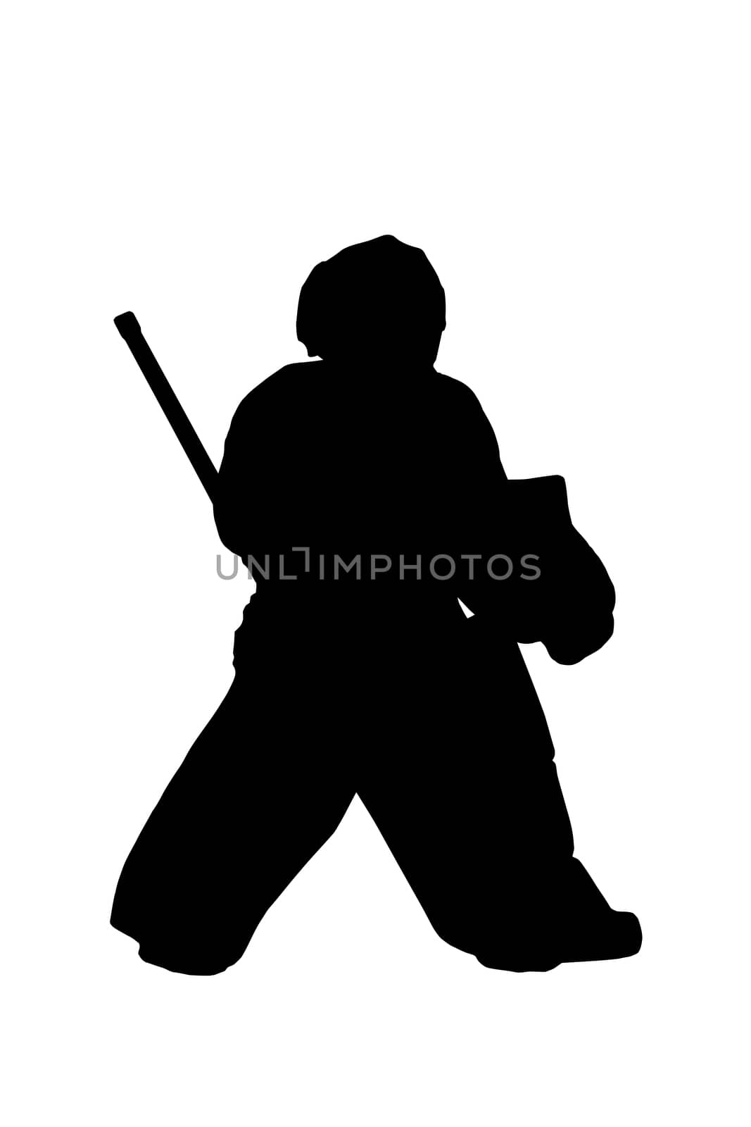silhouette hockey goalie by zhannaprokopeva