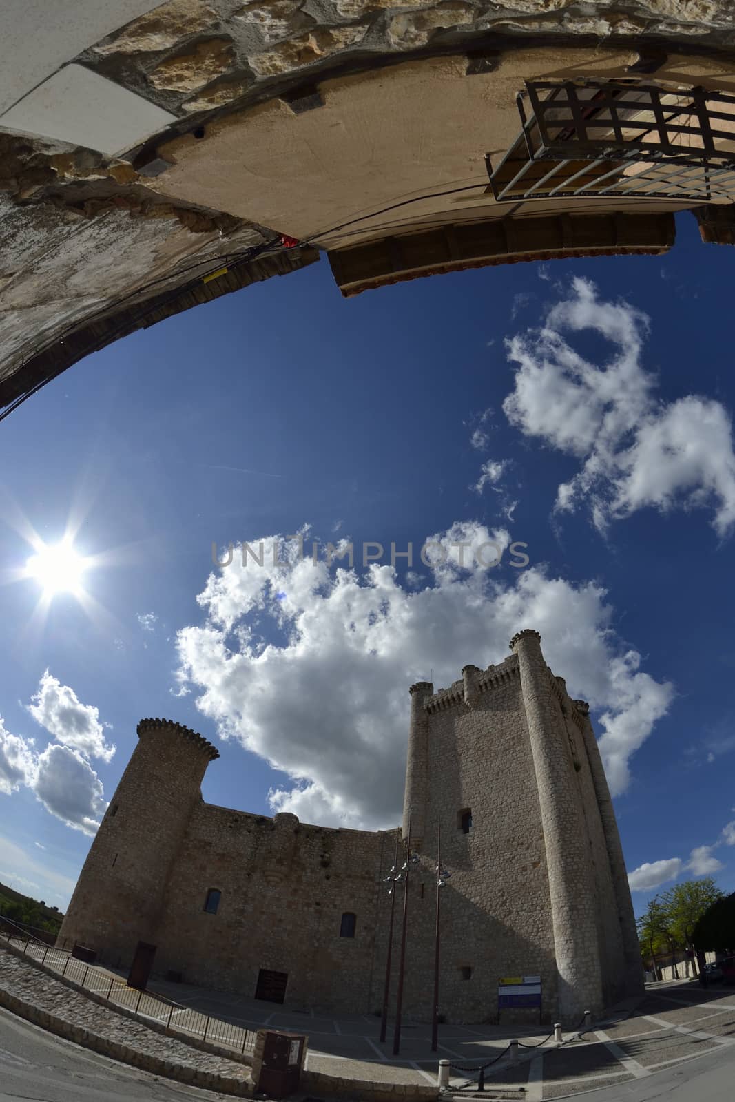Torija castle through a fisheye lens by ncuisinier