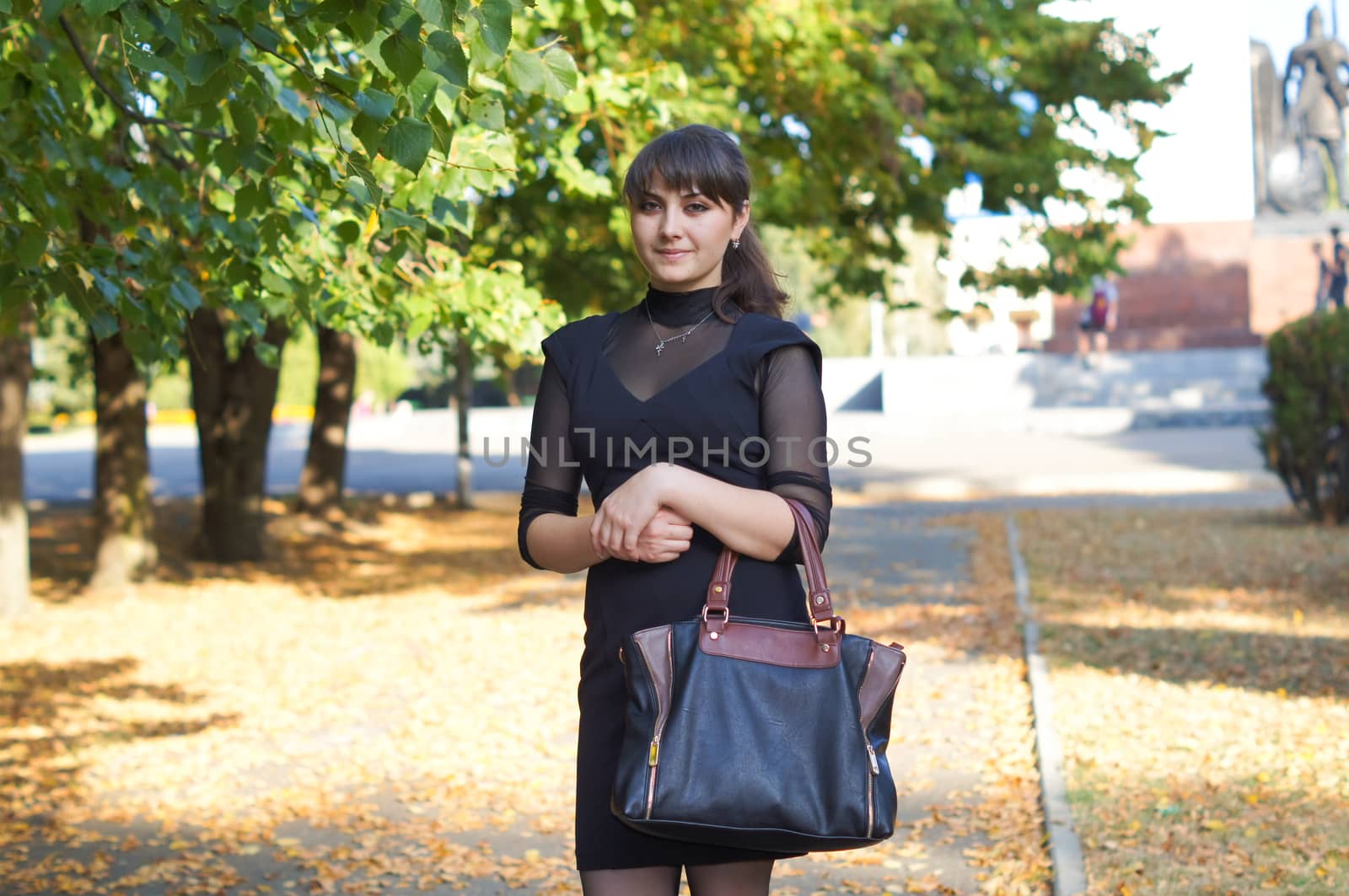 young girl on a walk