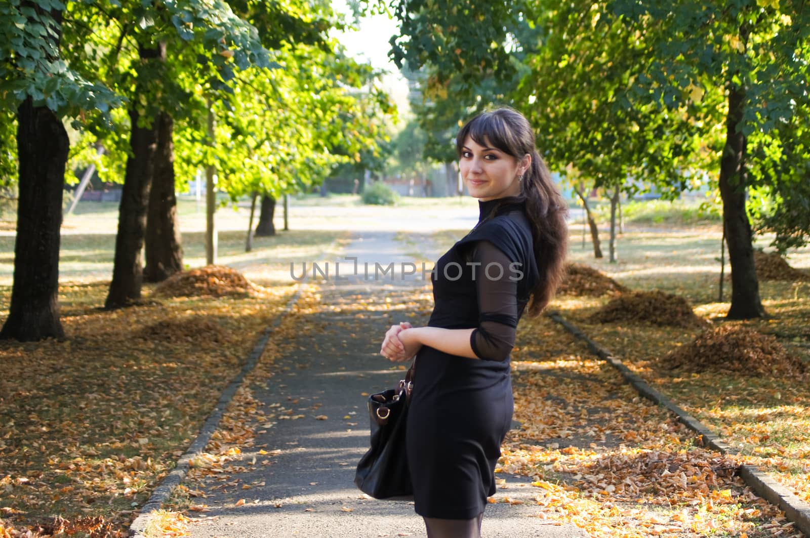 young girl on a walk