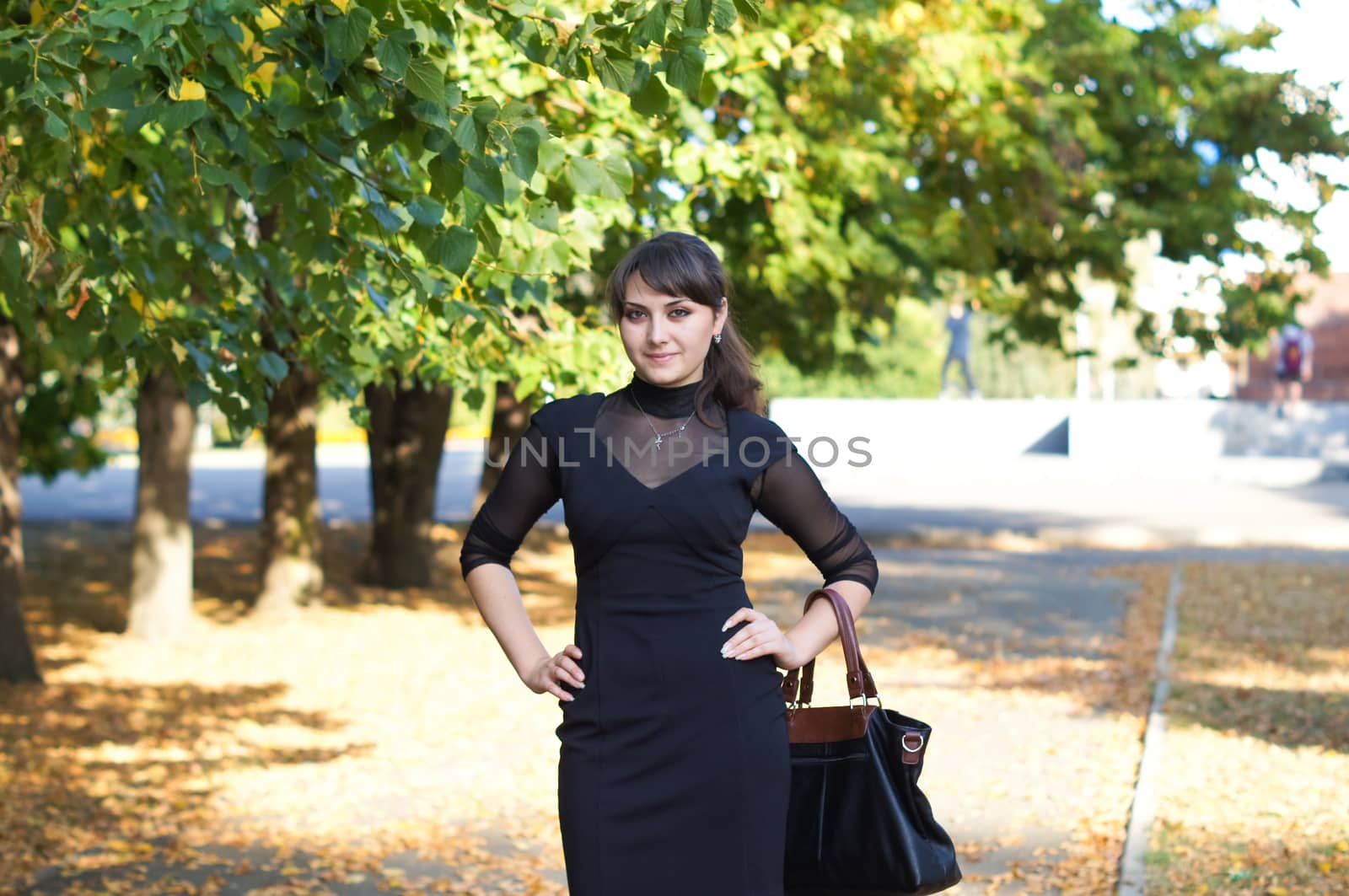 young girl on a walk