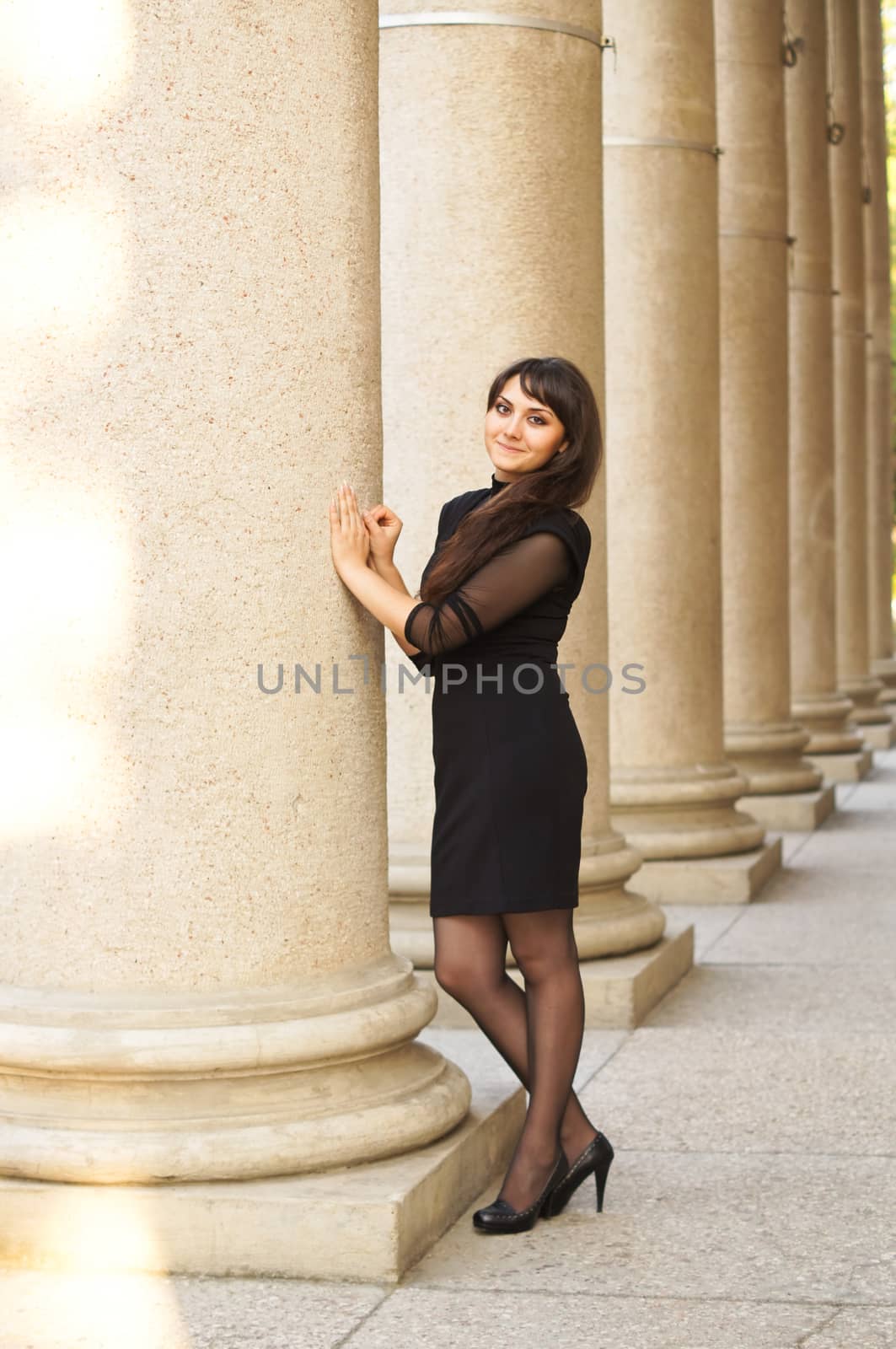 young girl on a walk