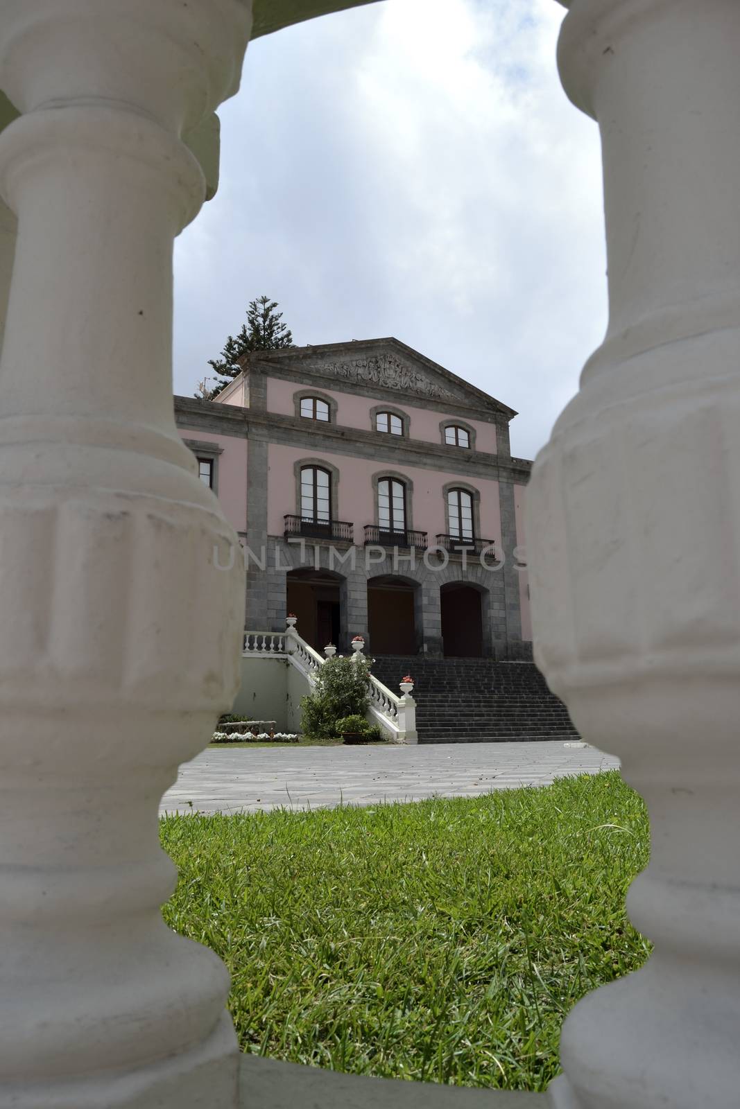 La Orotava city hall from an original point of view. Tenerife, Spain