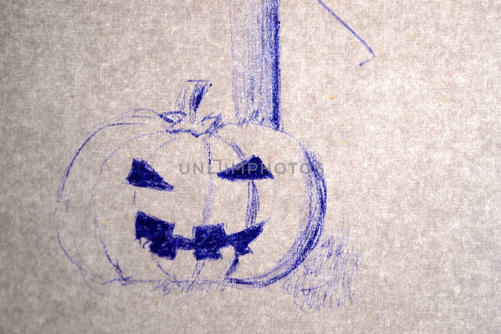 sketch of a halloween pumpkin by ncuisinier
