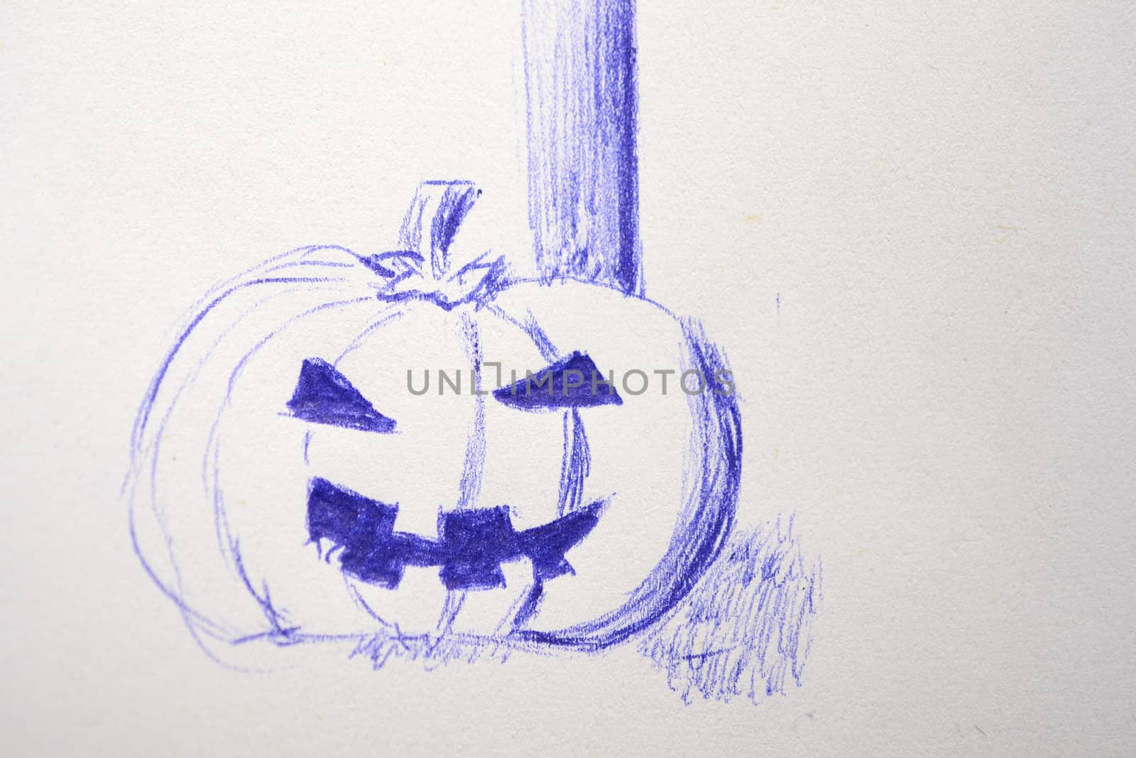 sketch of a halloween pumpkin by ncuisinier