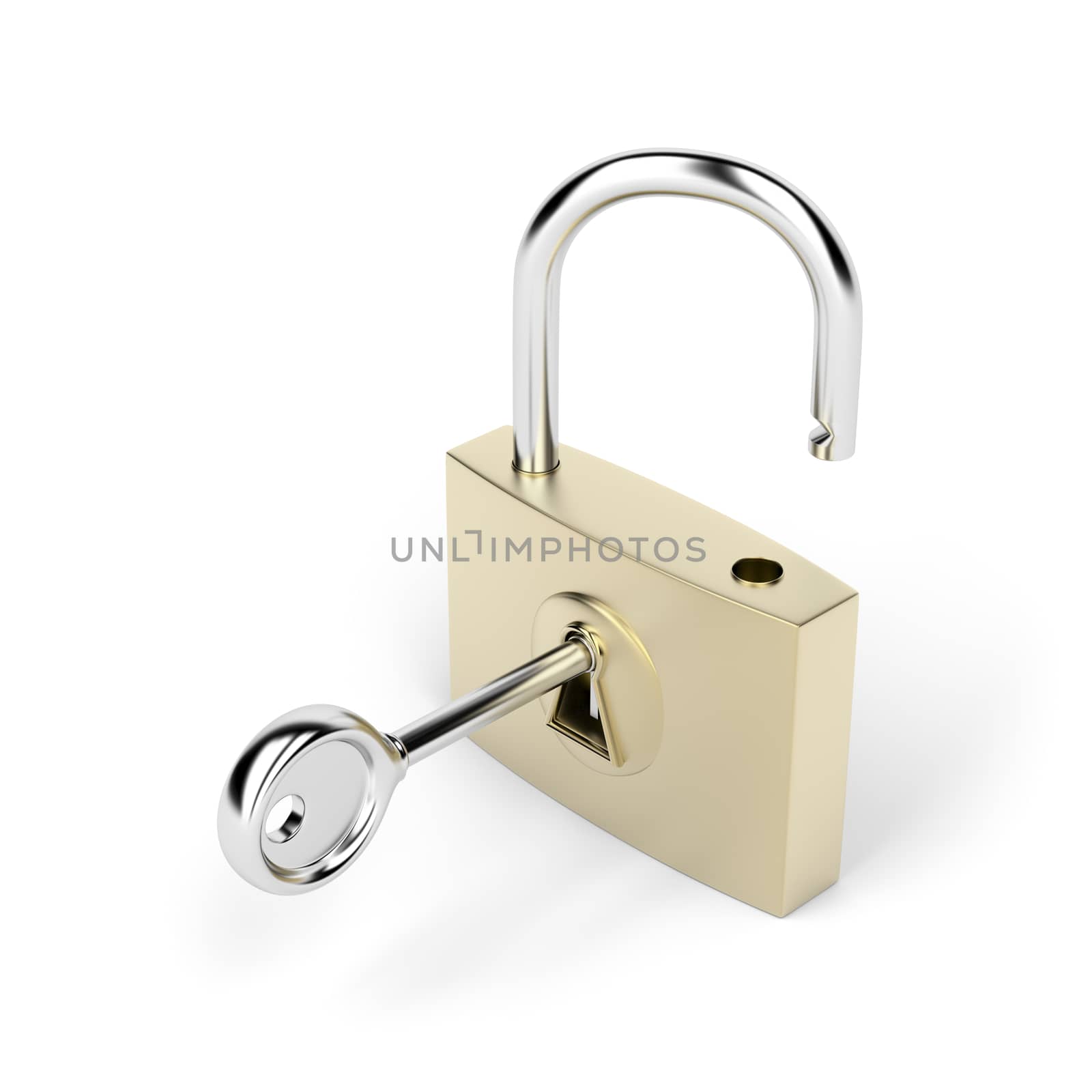 Padlock and key by magraphics