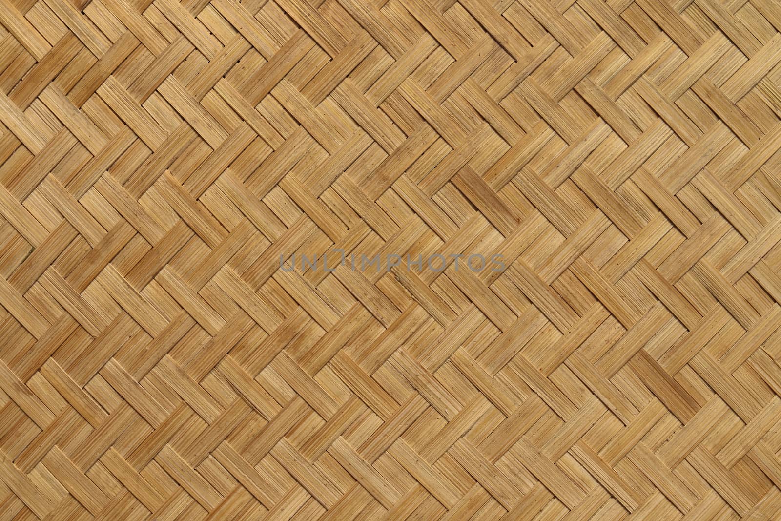 The basketwork in twill weave pattern made from bamboo.