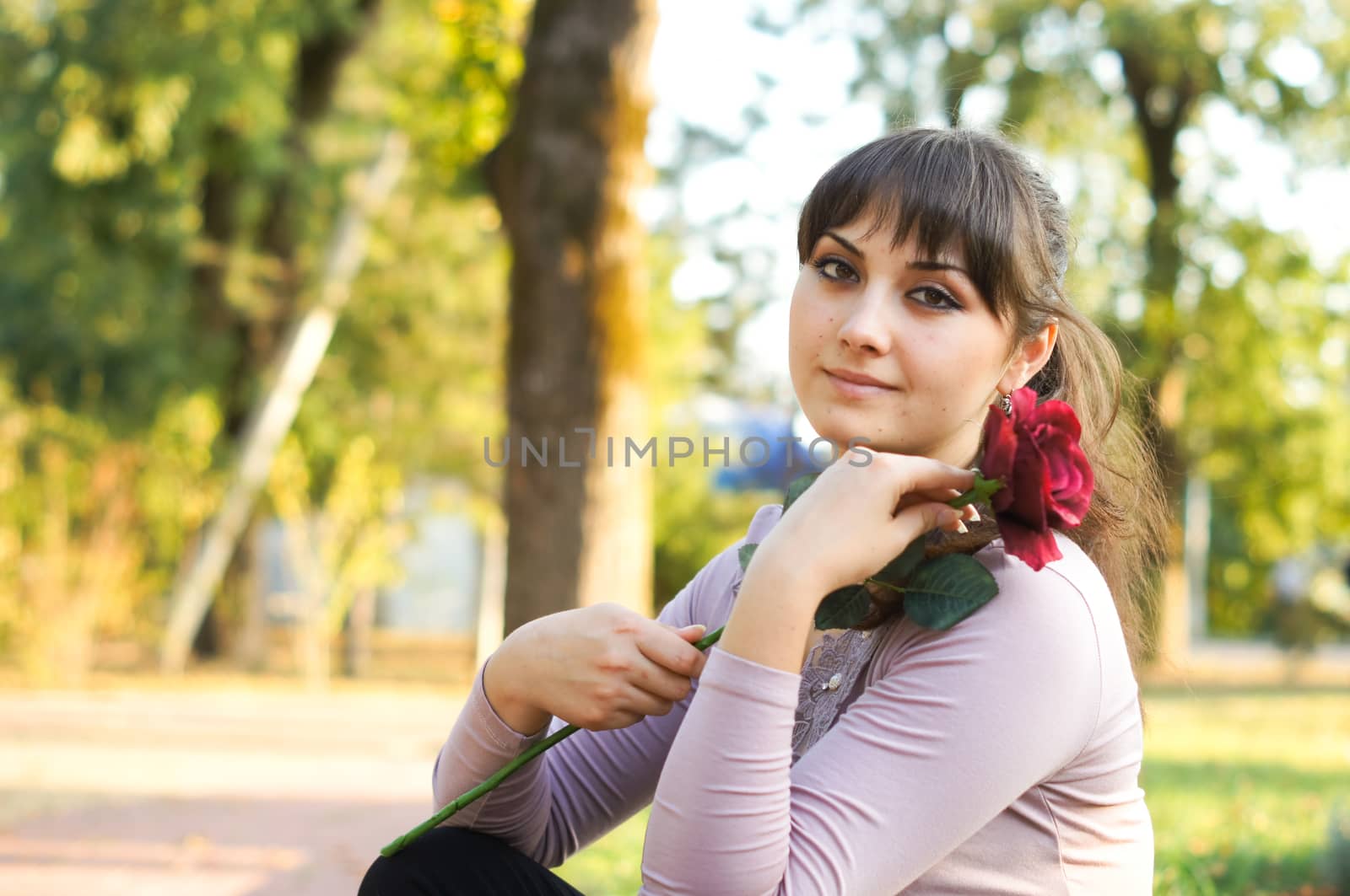 young girl on a walk