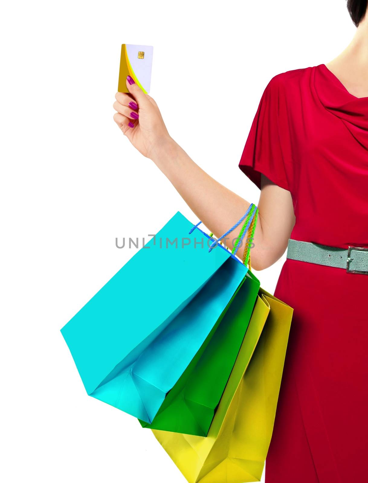 Women with Shopping Bags and Credit Card by razihusin