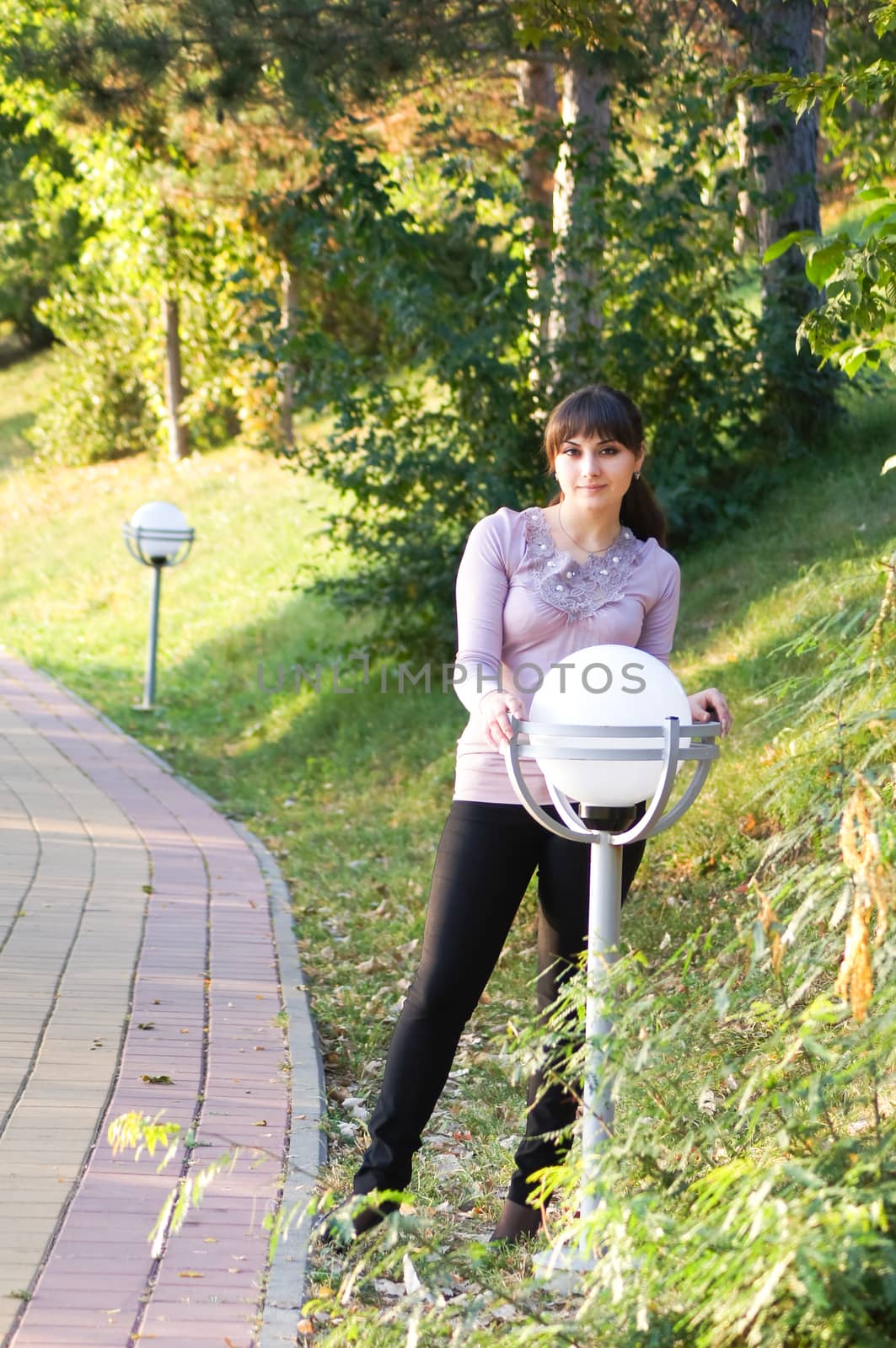 young girl on a walk