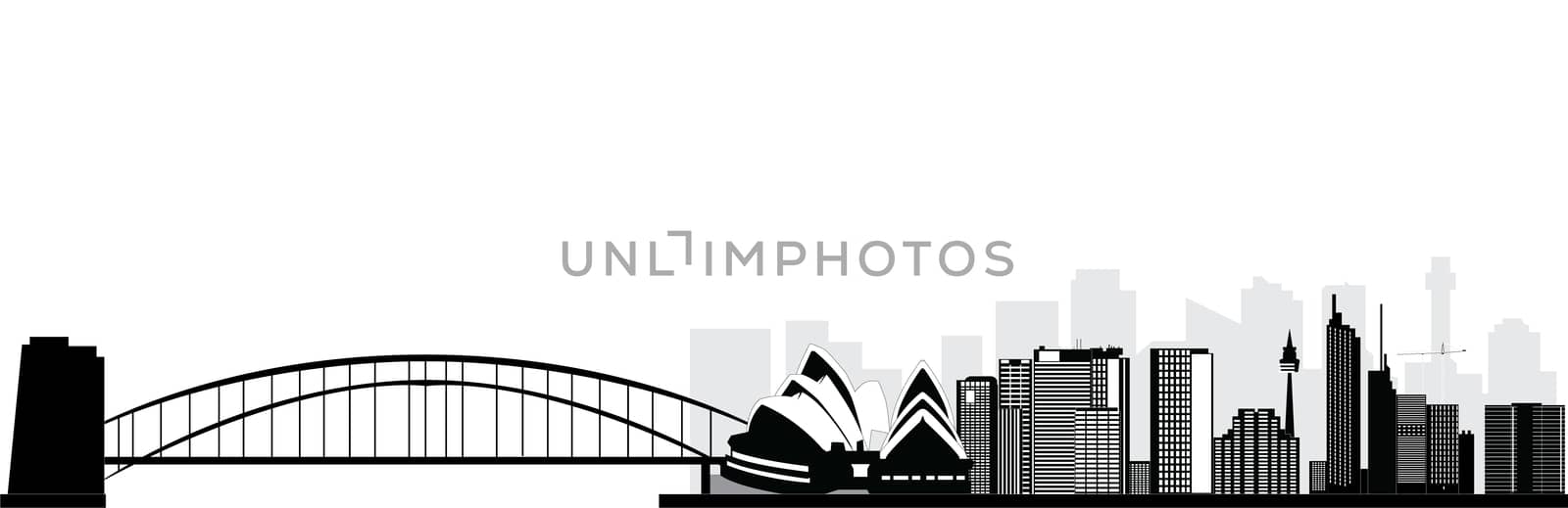 sydney skyline by compuinfoto