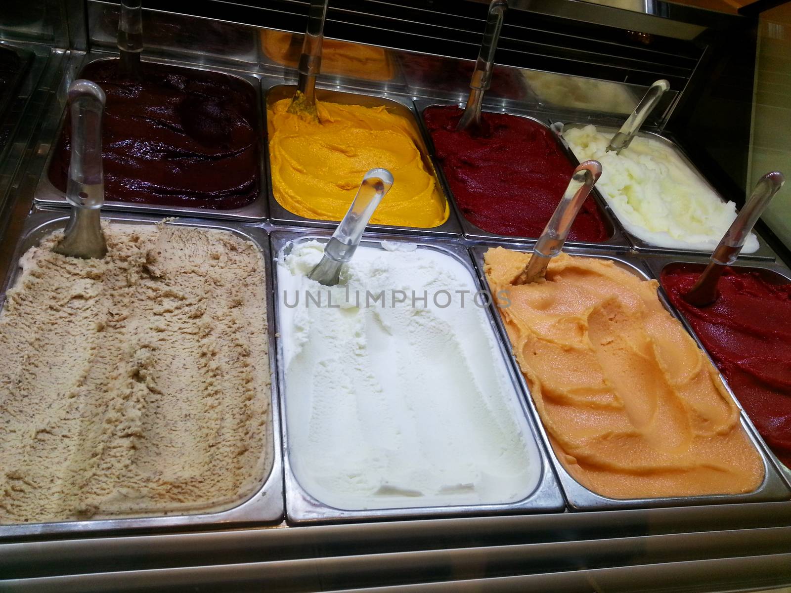 Milan home made ice-cream - Italy.