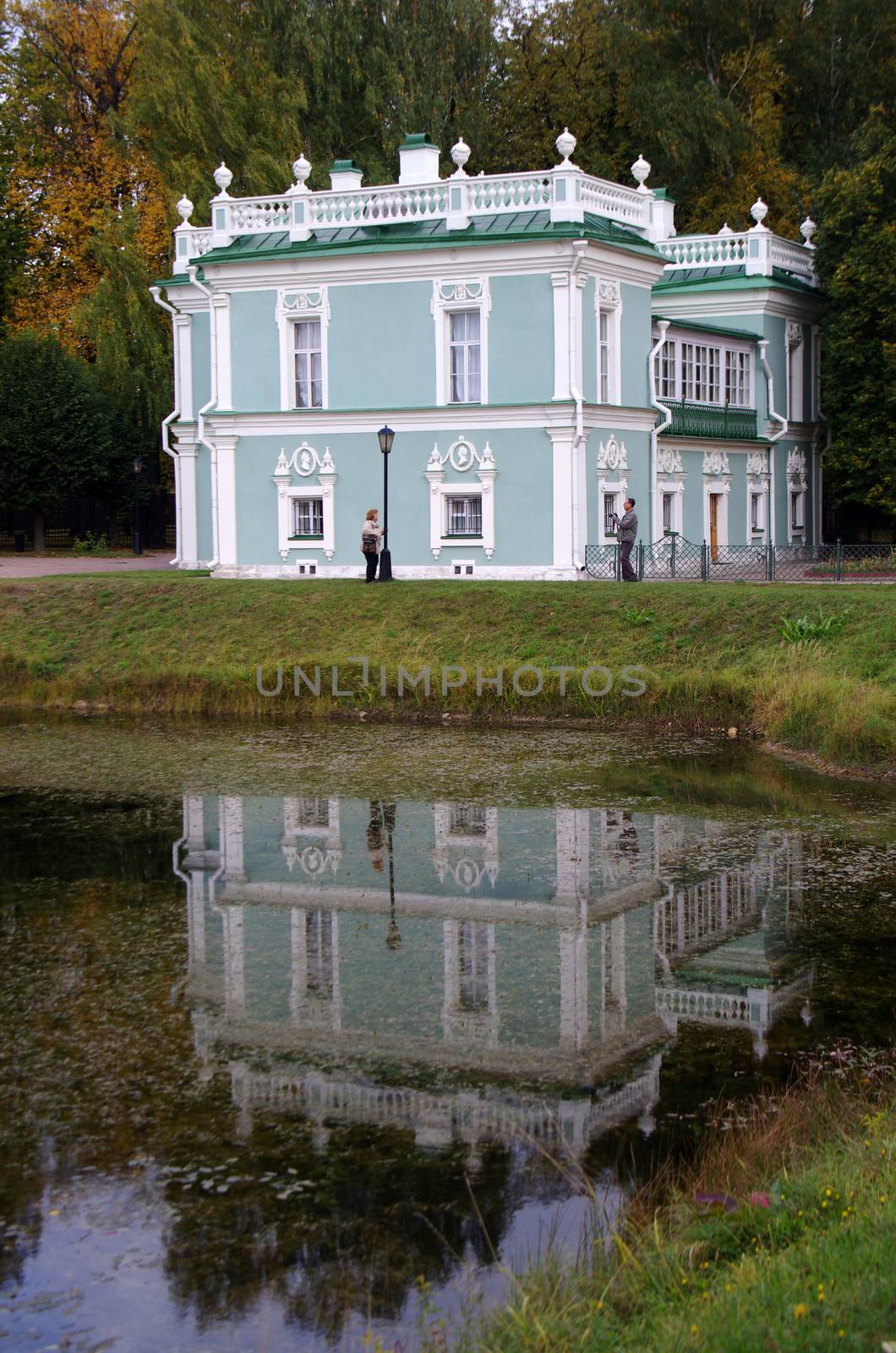 MOSCOW, RUSSIA - September 28, 2014: View of the Italian house in Kuskovo estate