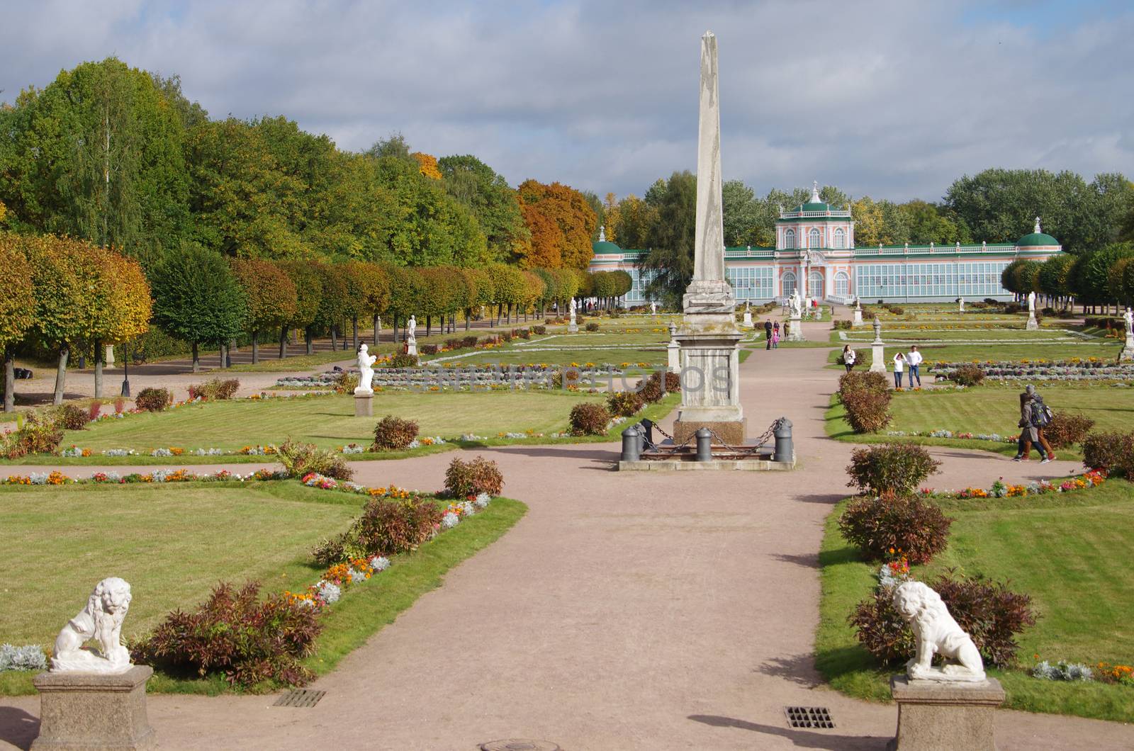 MOSCOW, RUSSIA - September 28, 2014: View of the Kuskovo estate in autumn day