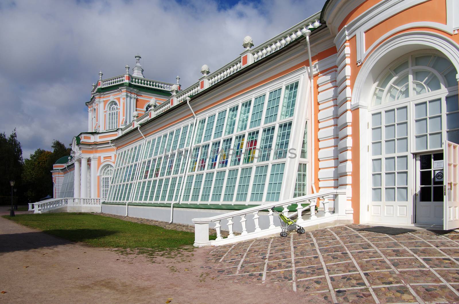 MOSCOW, RUSSIA - September 28, 2014: View of the Stone greenhouse in Kuskovo estate