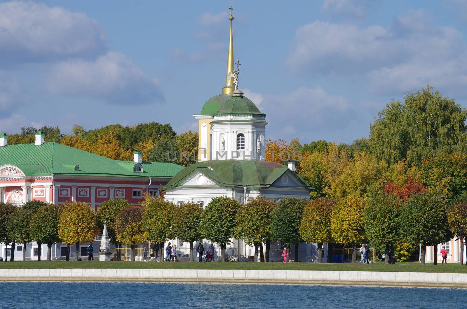 MOSCOW, RUSSIA - September 28, 2014: View of the Kuskovo estate