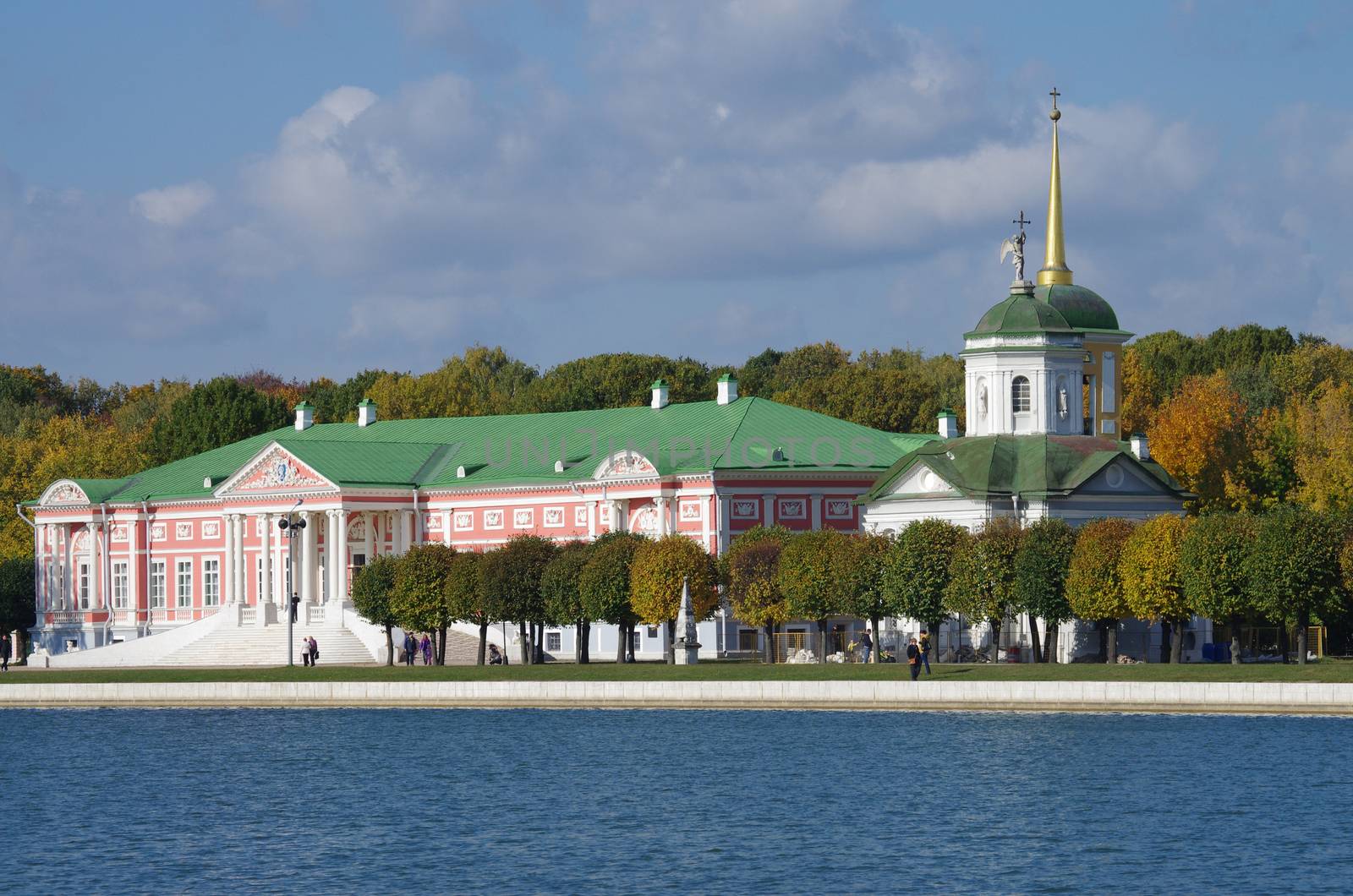 MOSCOW, RUSSIA - September 28, 2014: View of the Kuskovo estate