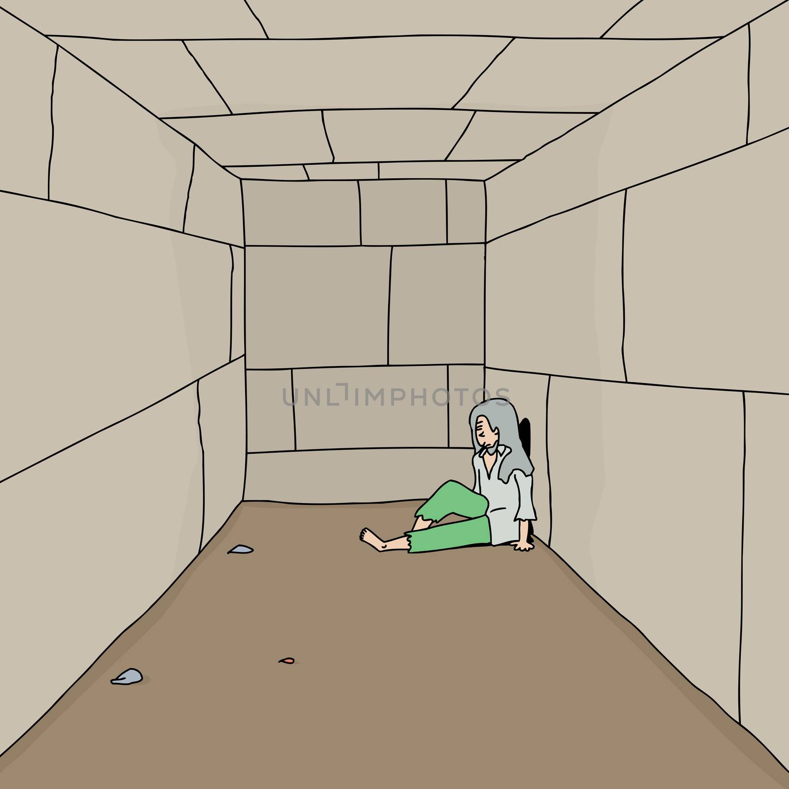 Depressed Vagrant in Corridor by TheBlackRhino
