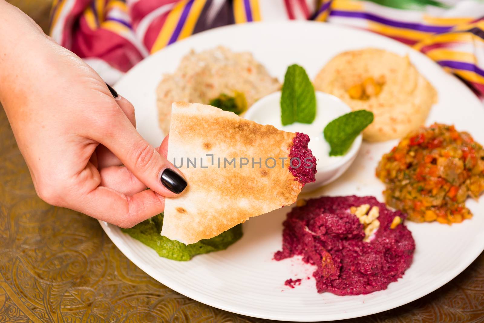 assorted of oriental food on the table