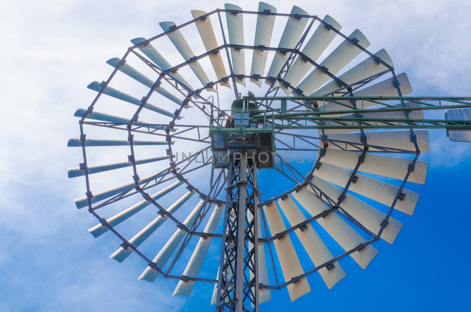 Wind turbine, wind power tower, pump by JFsPic