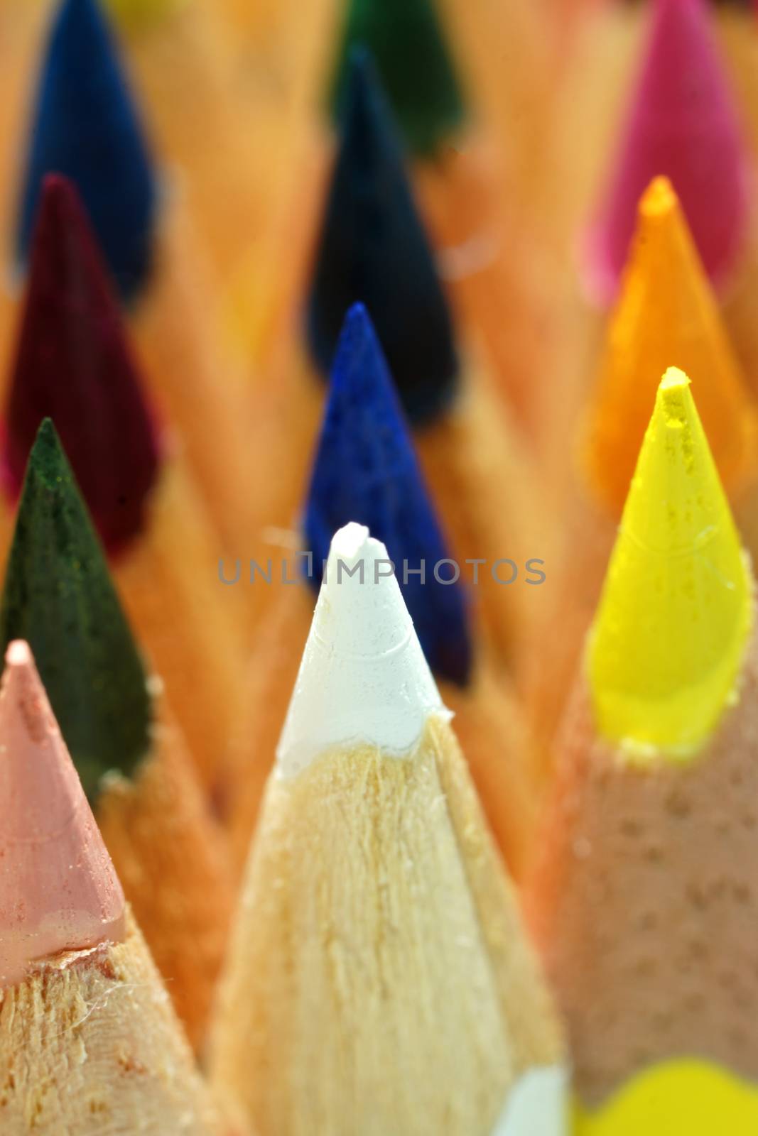pencils with color shaving by Noppharat_th