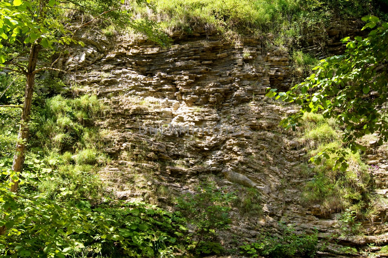 Rocky ridge in the south of caucasus