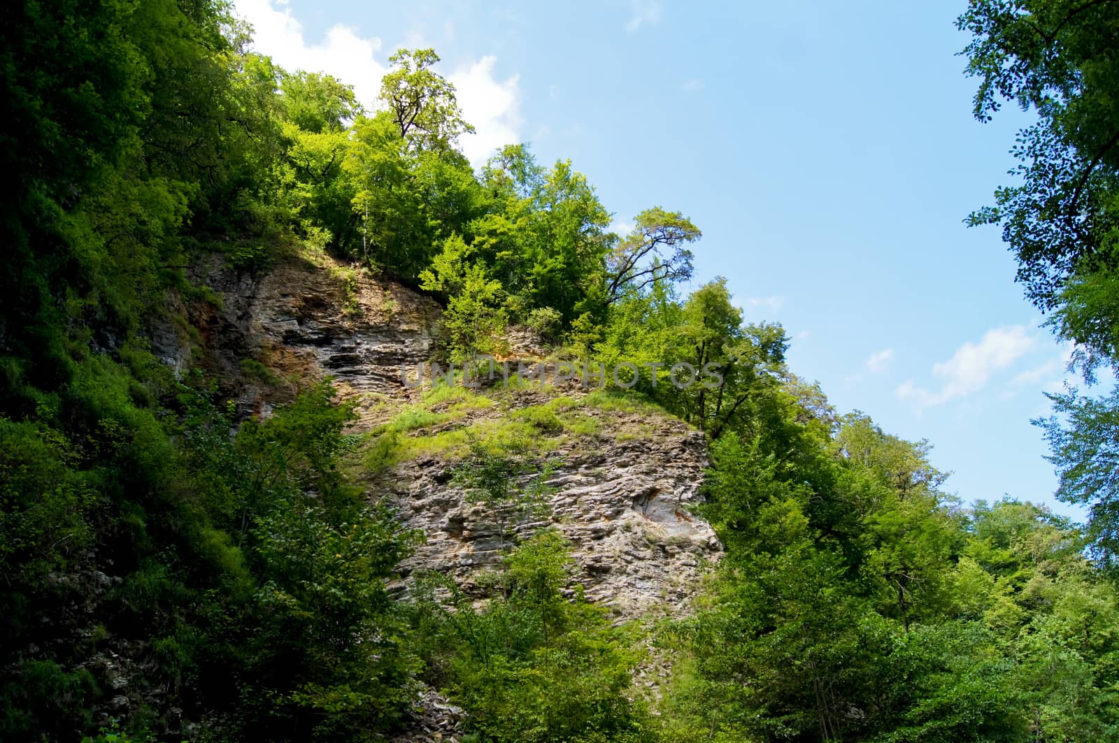 Rocky ridge in the south of caucasus