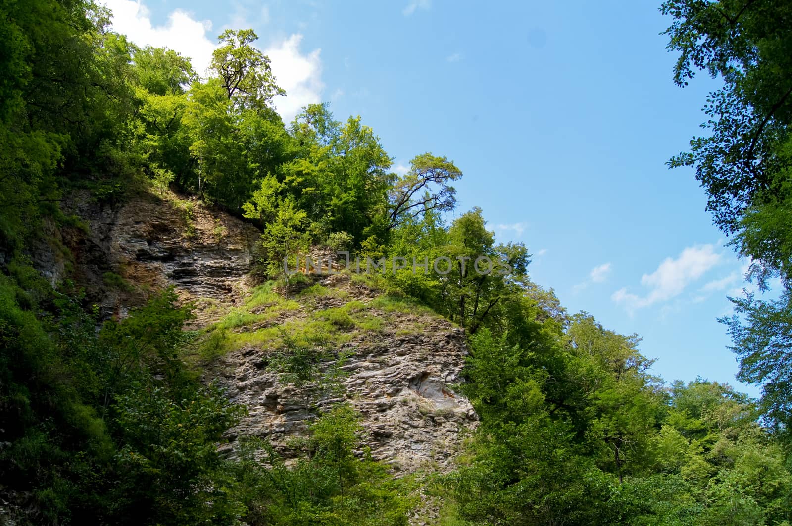 Rocky ridge in the south of caucasus