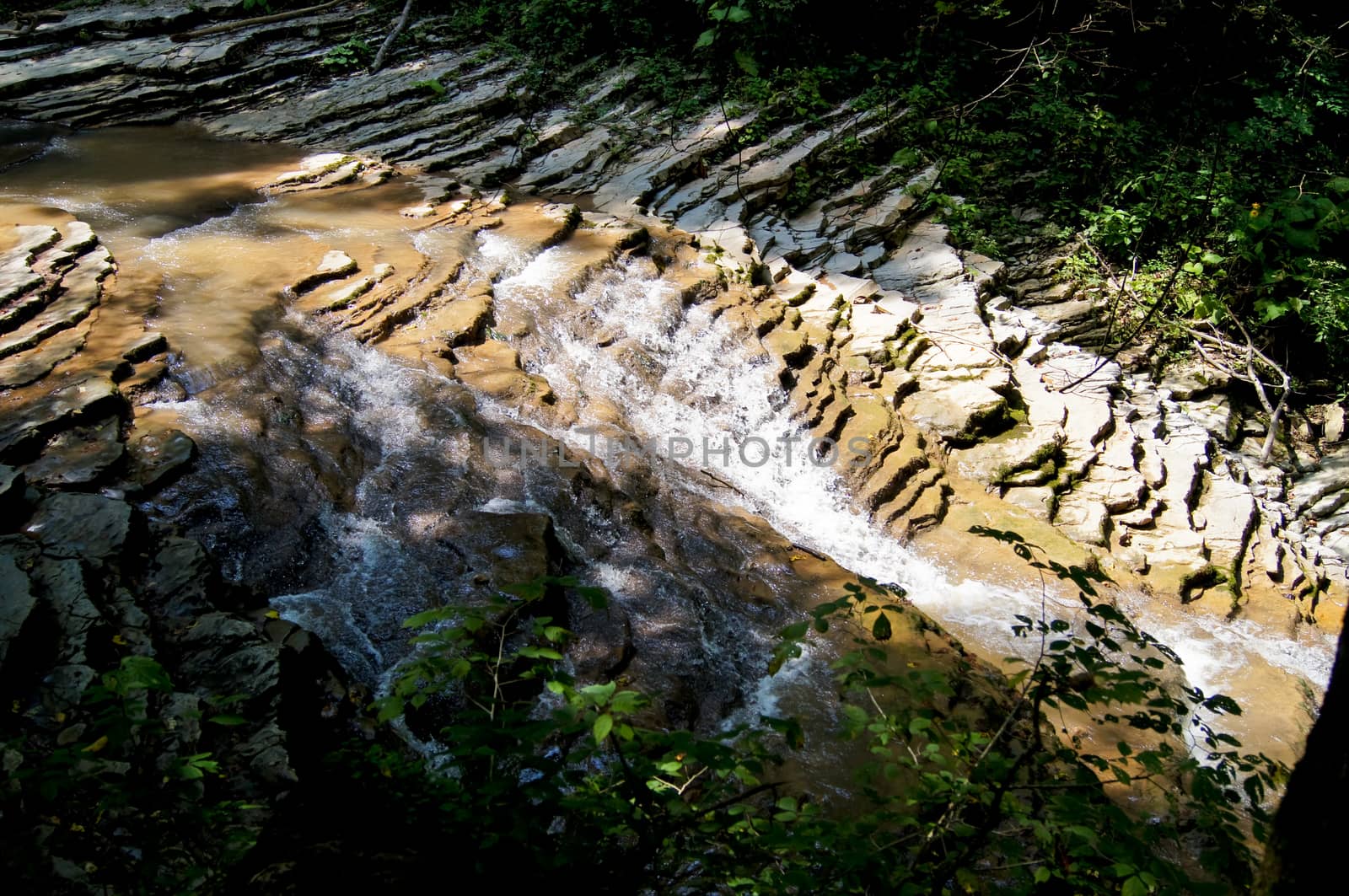 River canyon White. The south of Russia. Caucasus