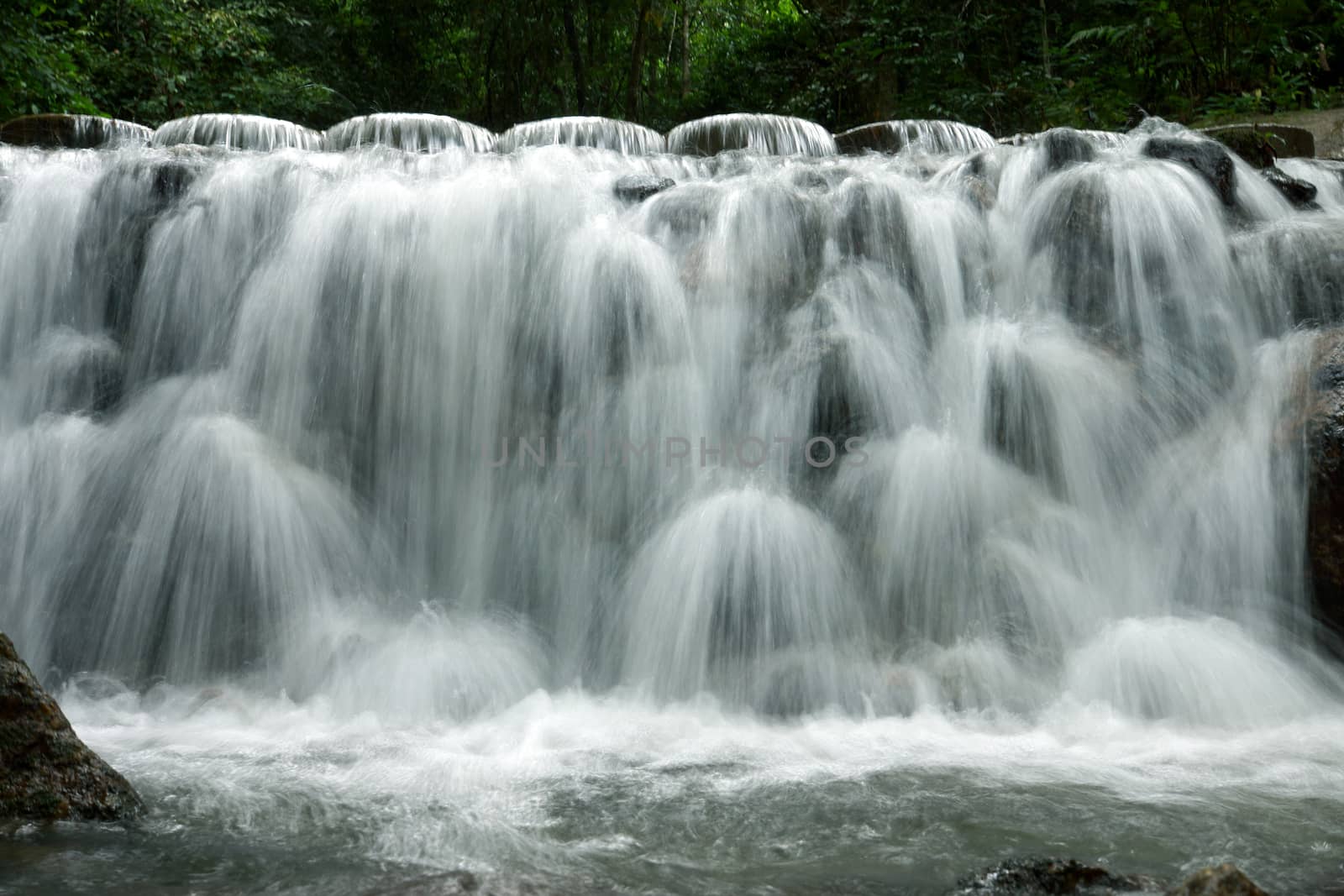 Small waterfall in the rainy season