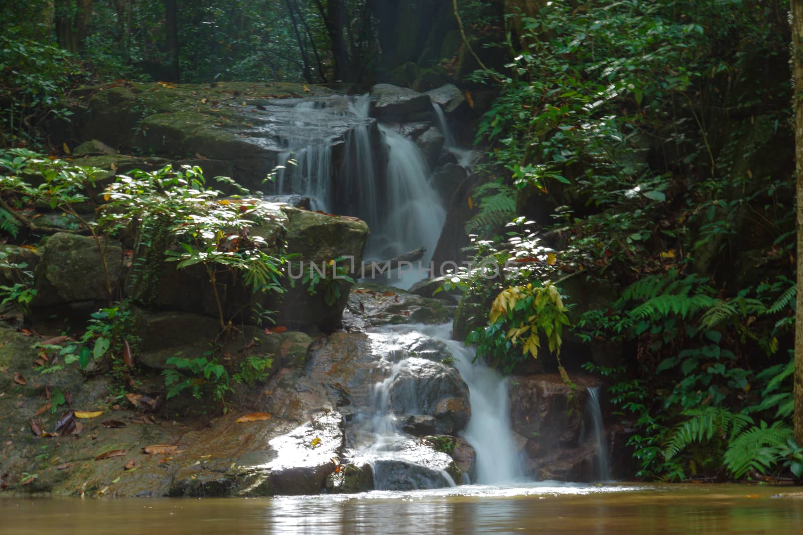 Small waterfall in the rainy season