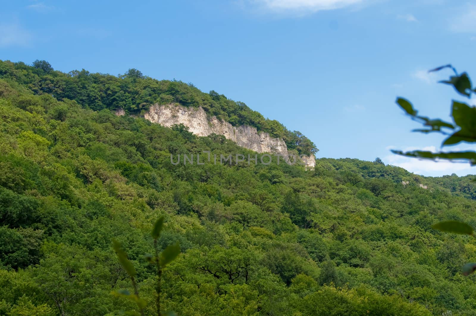 Rocky ridge in the south of caucasus