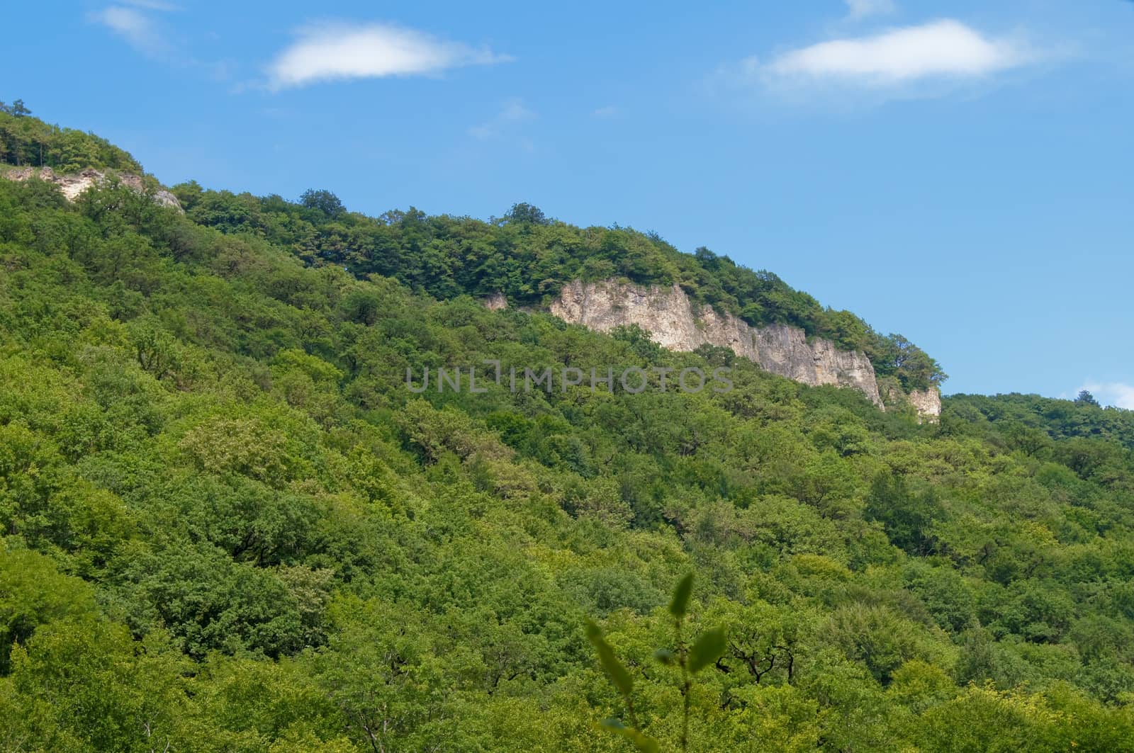 Rocky ridge in the south of caucasus