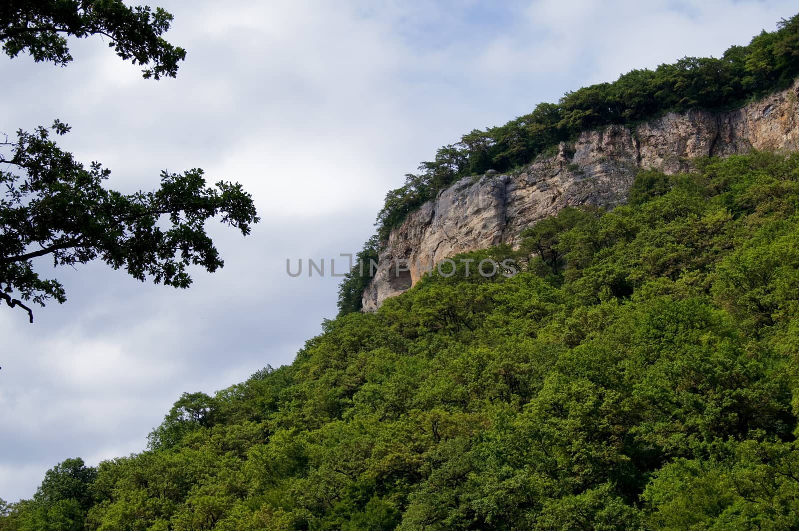 Rocky ridge in the south of caucasus