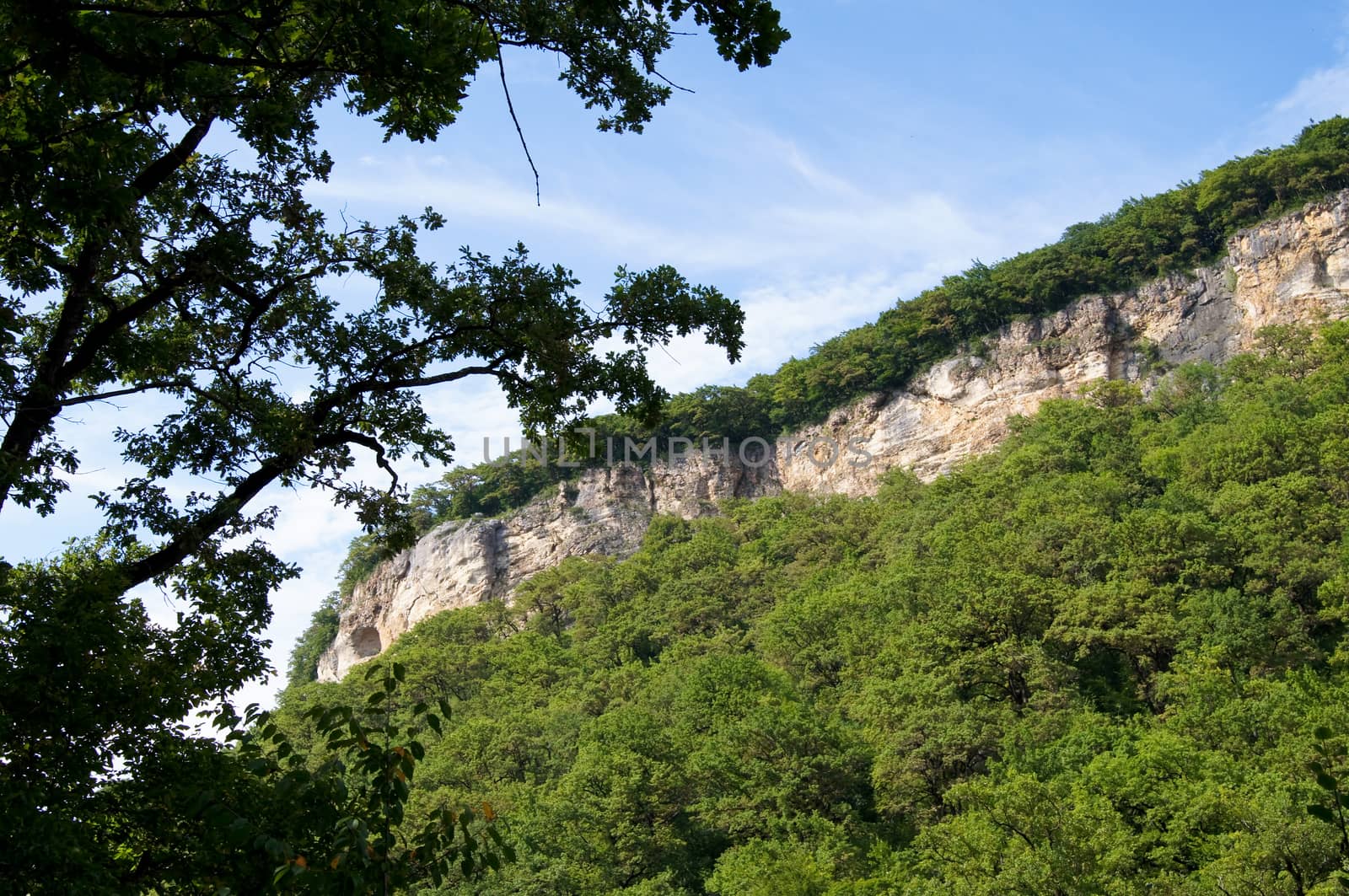 Rocky ridge in the south of caucasus