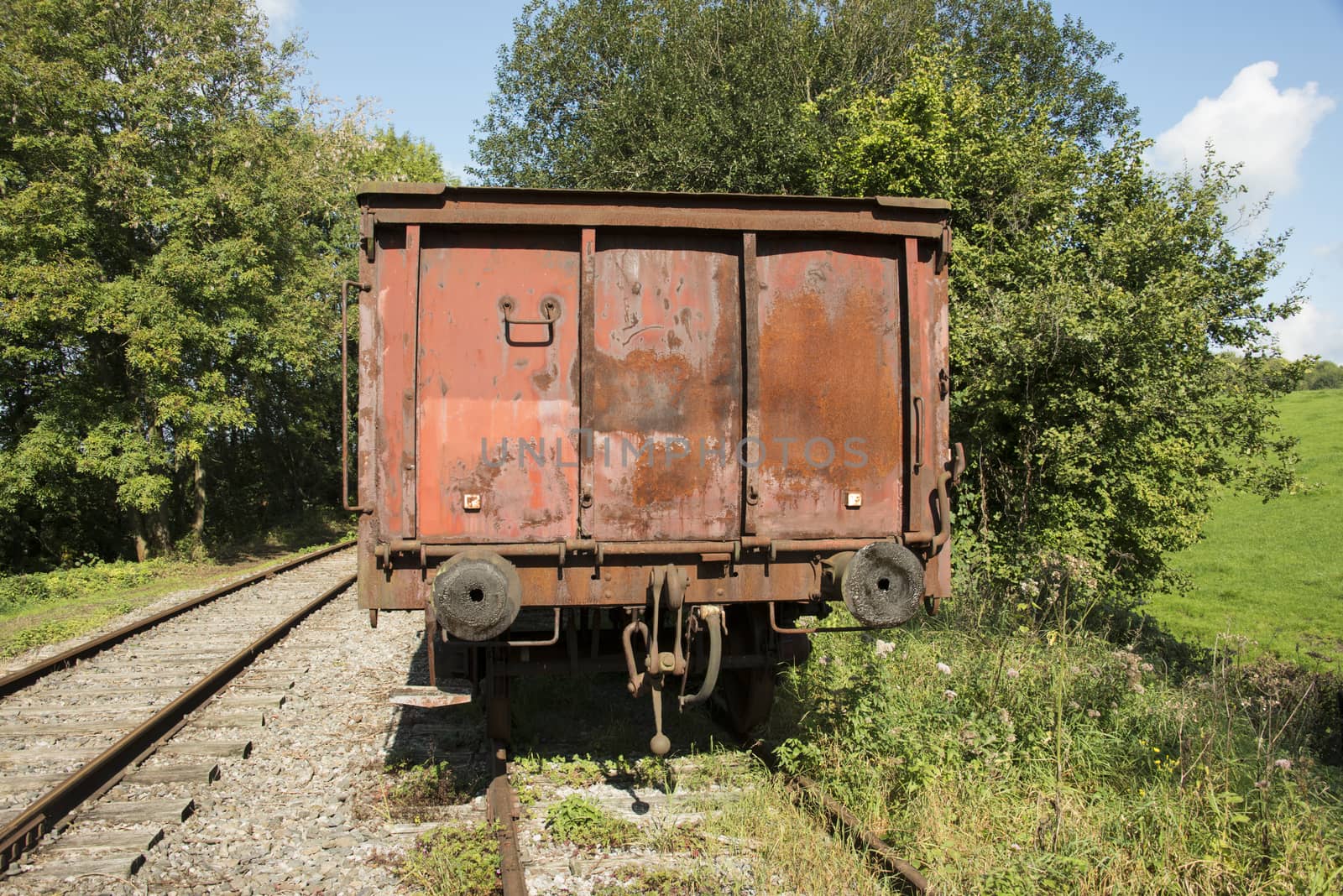 old rusted train at trainstation hombourg by compuinfoto