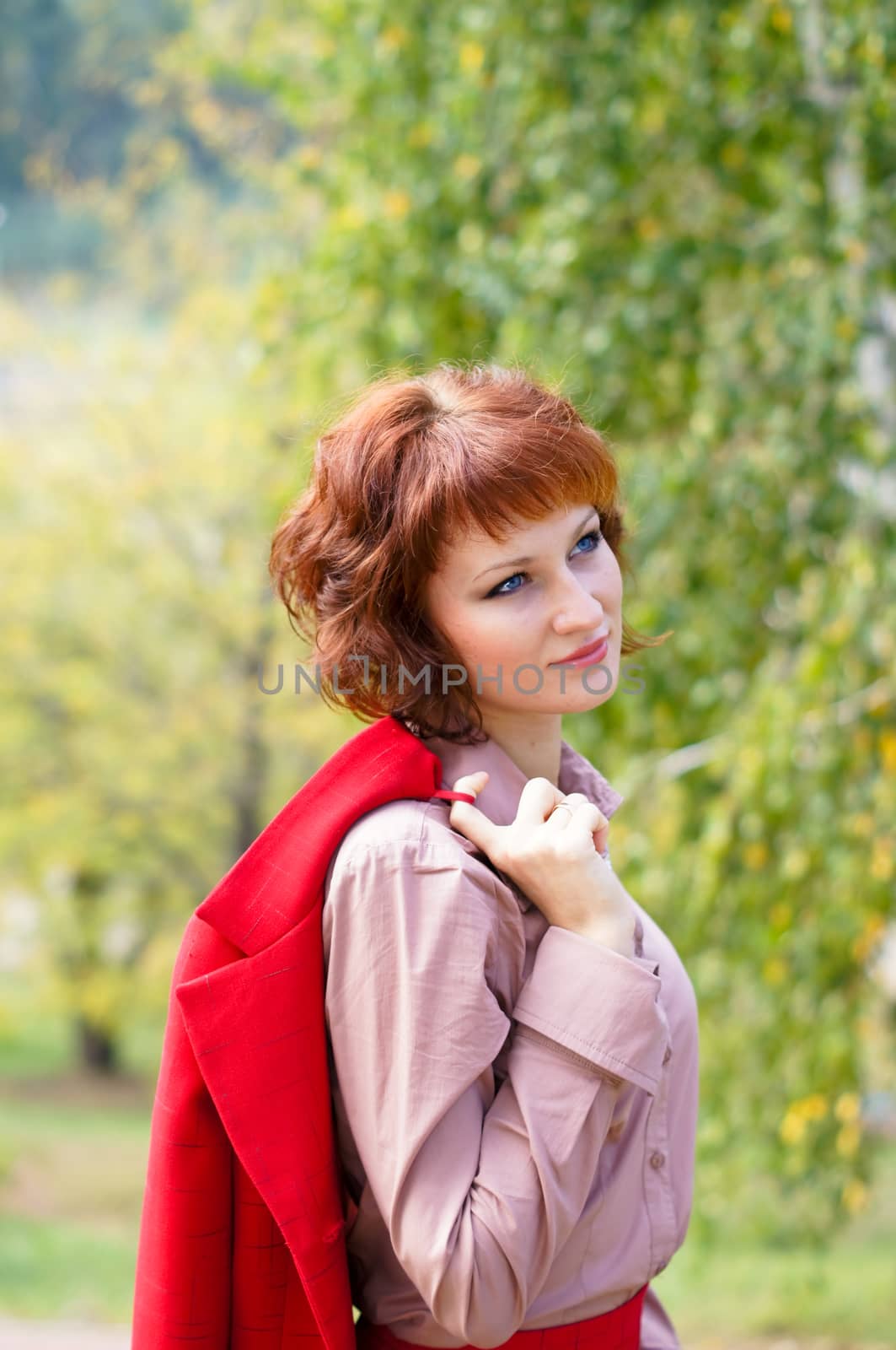 The business girl on walk