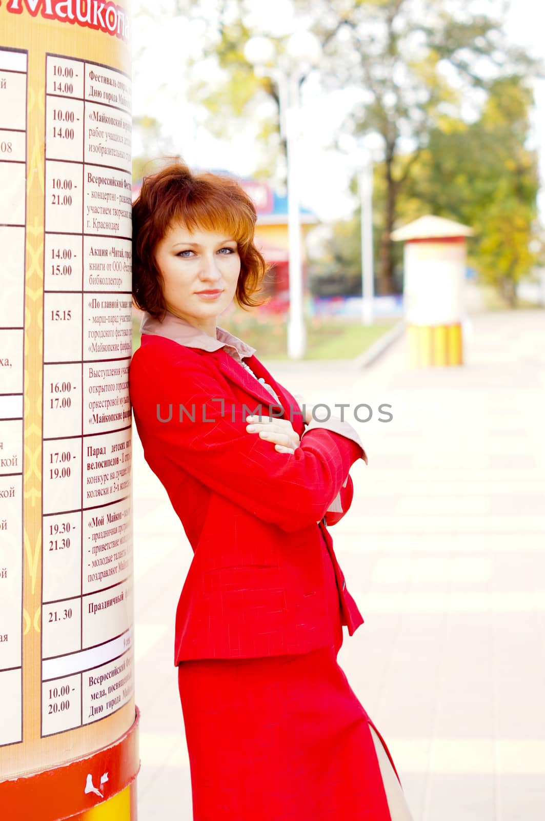 The business girl on walk