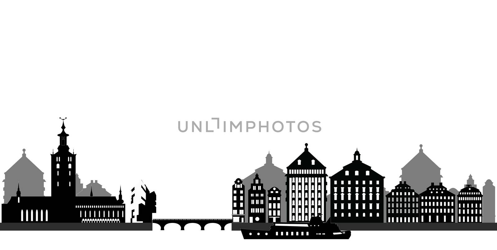 stockholm skyline by compuinfoto