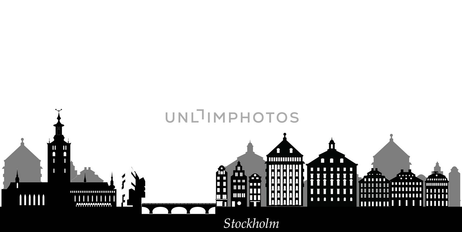 stockholm skyline by compuinfoto