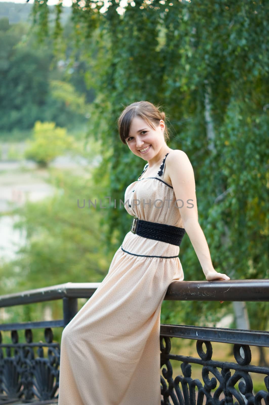 young girl on a walk