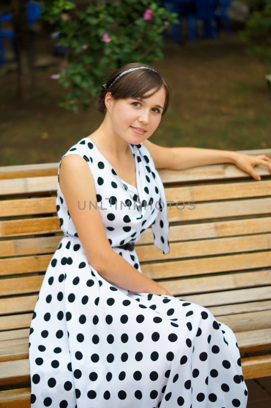 young girl on a walk