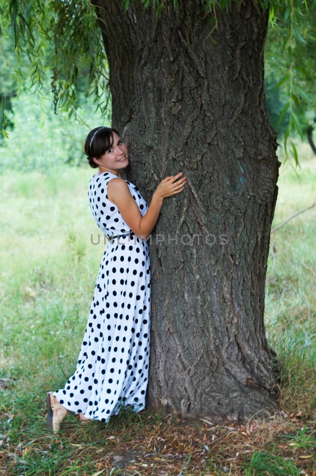 young girl on a walk