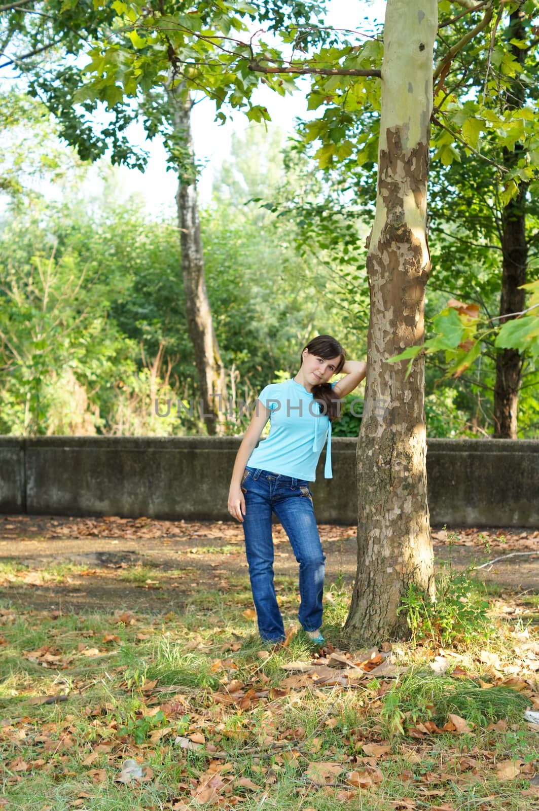 young girl on a walk