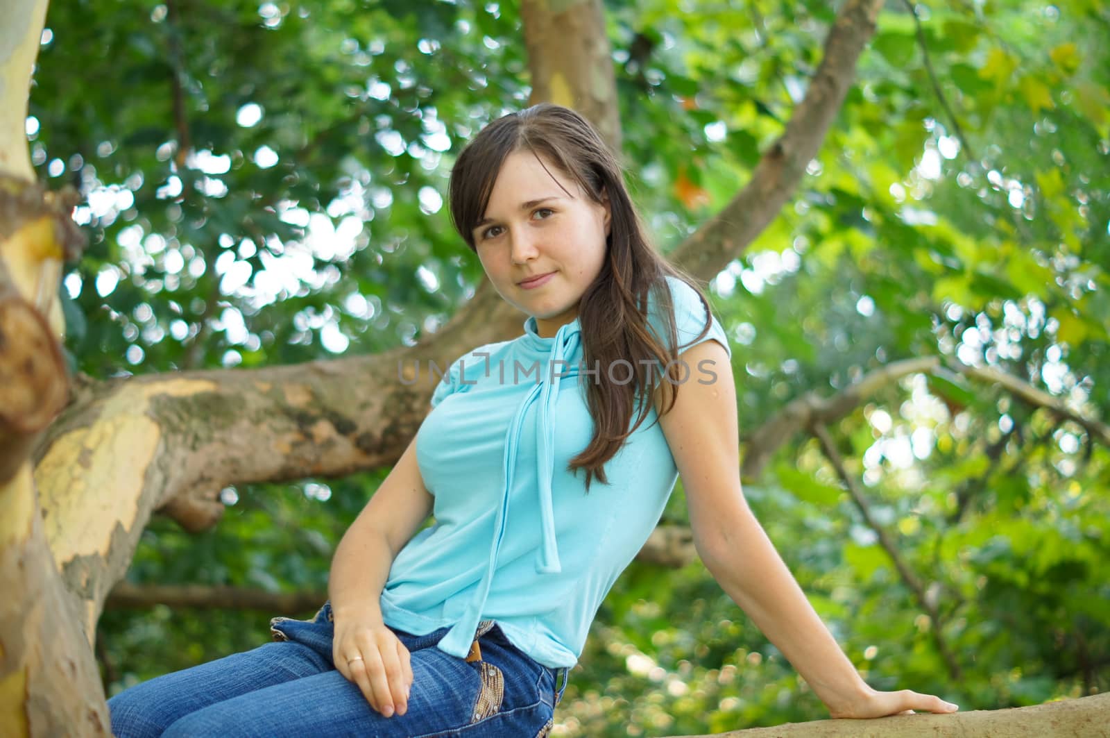 young girl on a walk