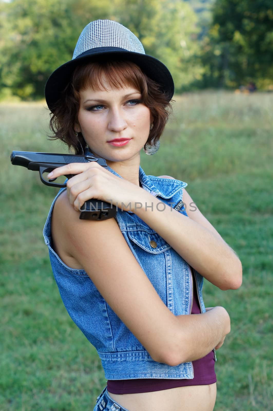 The girl with a pistol