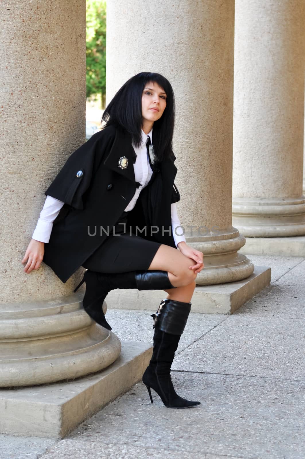 young girl on a walk