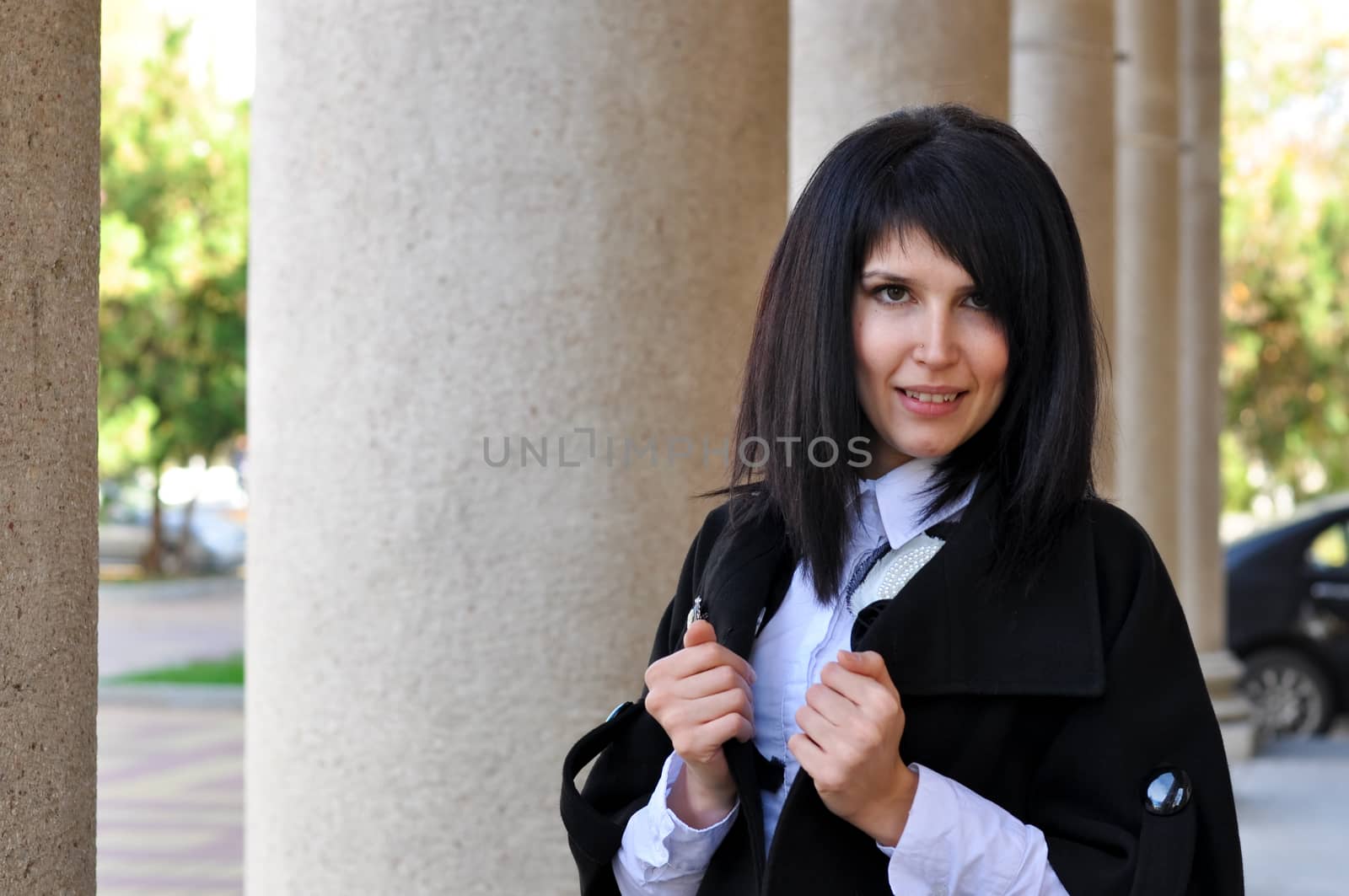 young girl on a walk